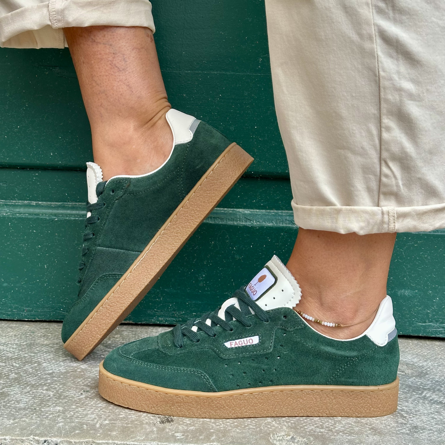 basket faguo lumbo suede green basket faguo lumbo suede green