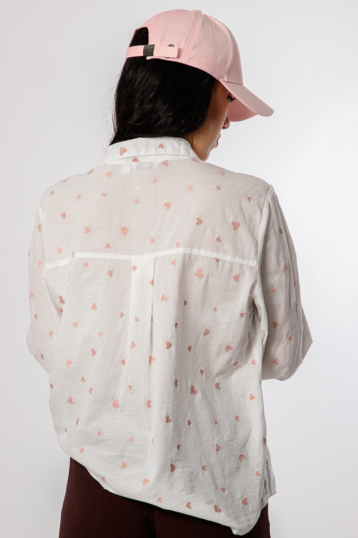 B.YOUNG BLOUSE CHEMISIER AVEC COEUR ROSE JADIS 15247