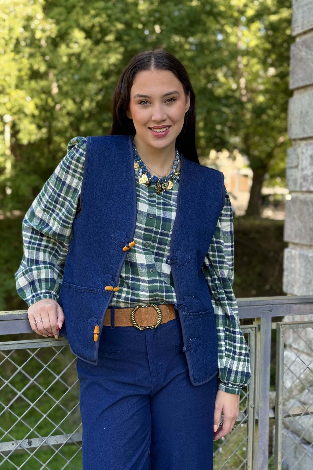 Gilet sans manches ramo 4340 ICHI en jean épais Gilet sans manches ramo 4340 ICHI en jean épais