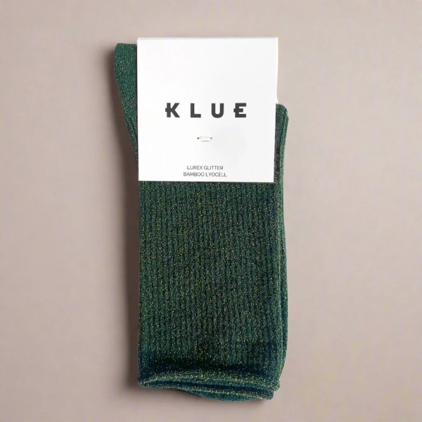 KLUE Chaussettes paillettes en Lyocell écologique Vert