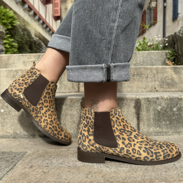 MAROLI BOTTINES LEOPARD BARK 7407