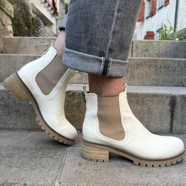 MINKA BOTTINES HALIMA BLANC 