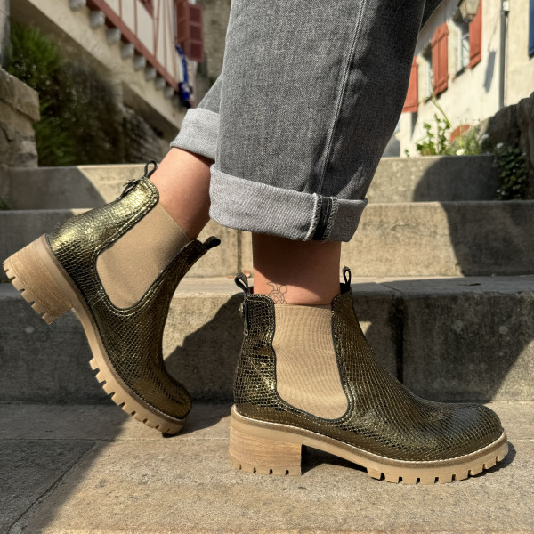 MINKA BOTTINES HALIMA OLIVE 