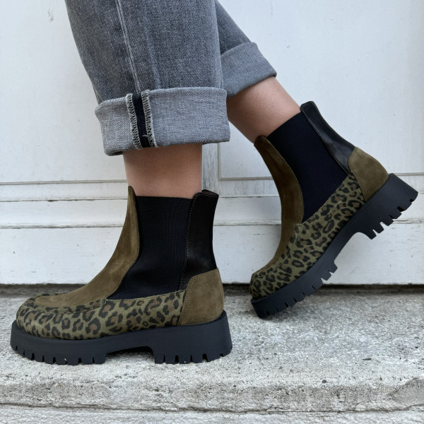 MINKA BOTTINES HILAD LEOPARD KAKI 