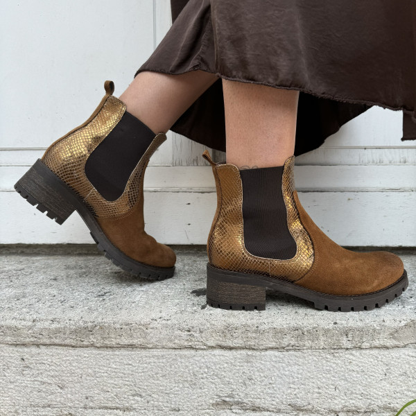 MINKA HADRIEN  BOTTINES BRONZE