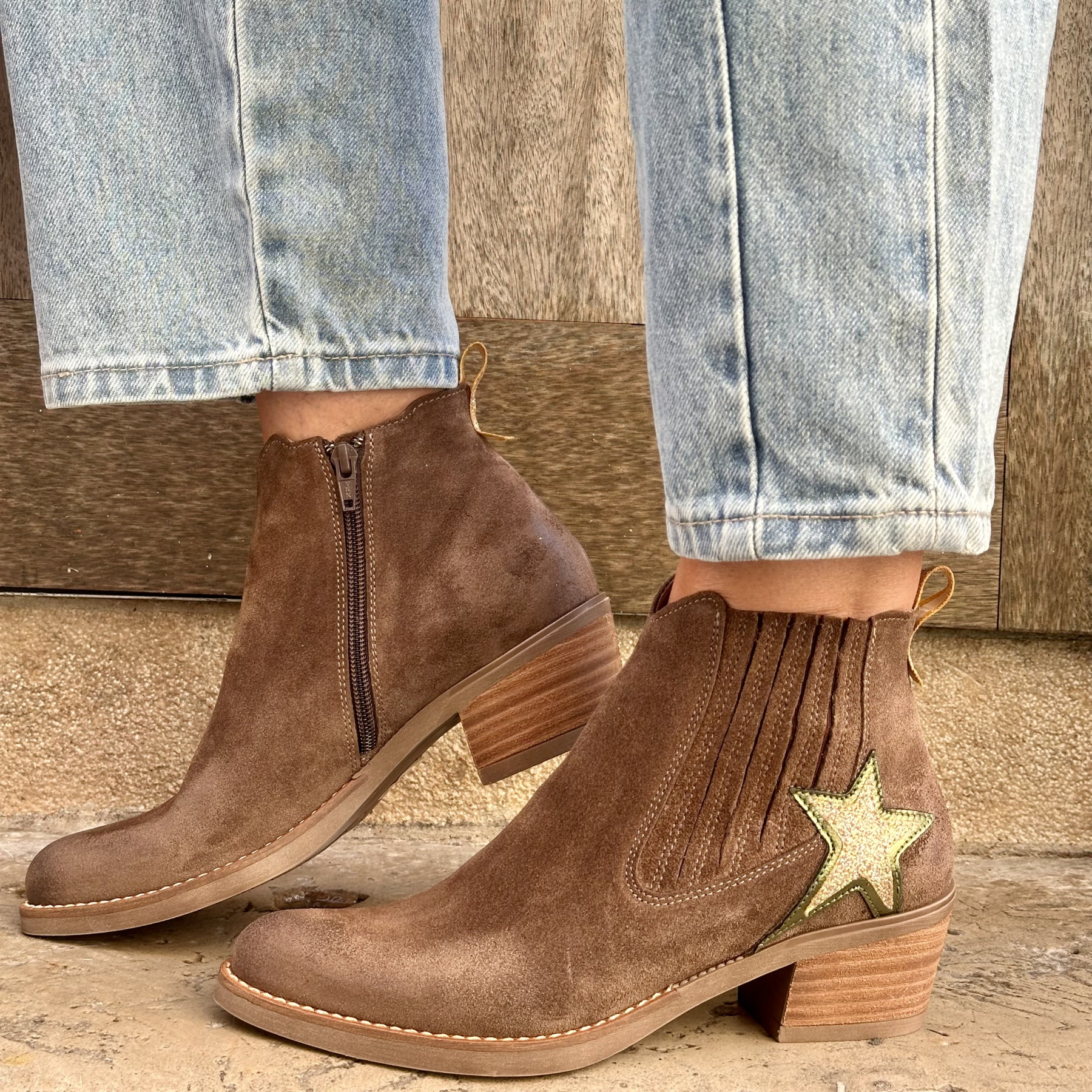 MKD bottines ariana crute laminados glitter MKD bottines ariana crute laminados glitter