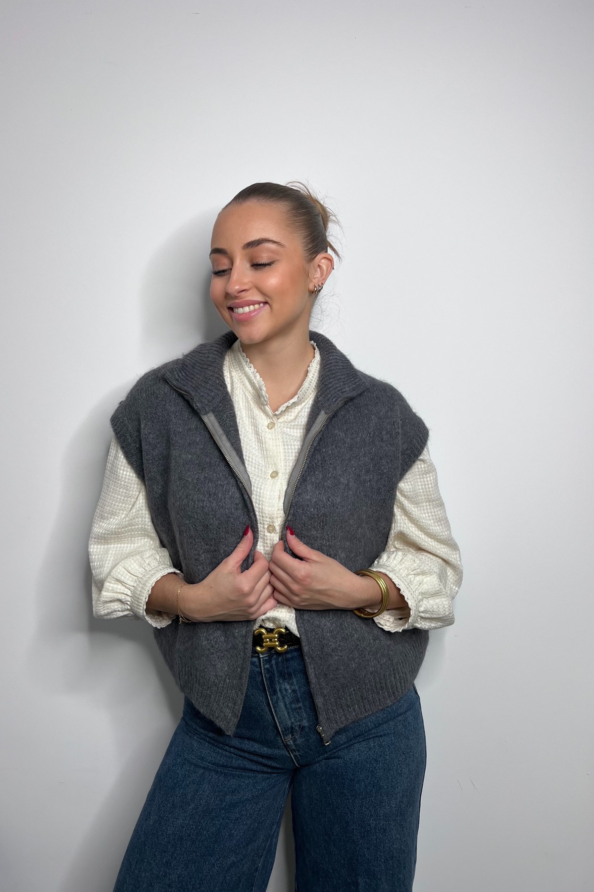 pull sans manches intuition gris 672507 pull sans manches intuition gris 672507