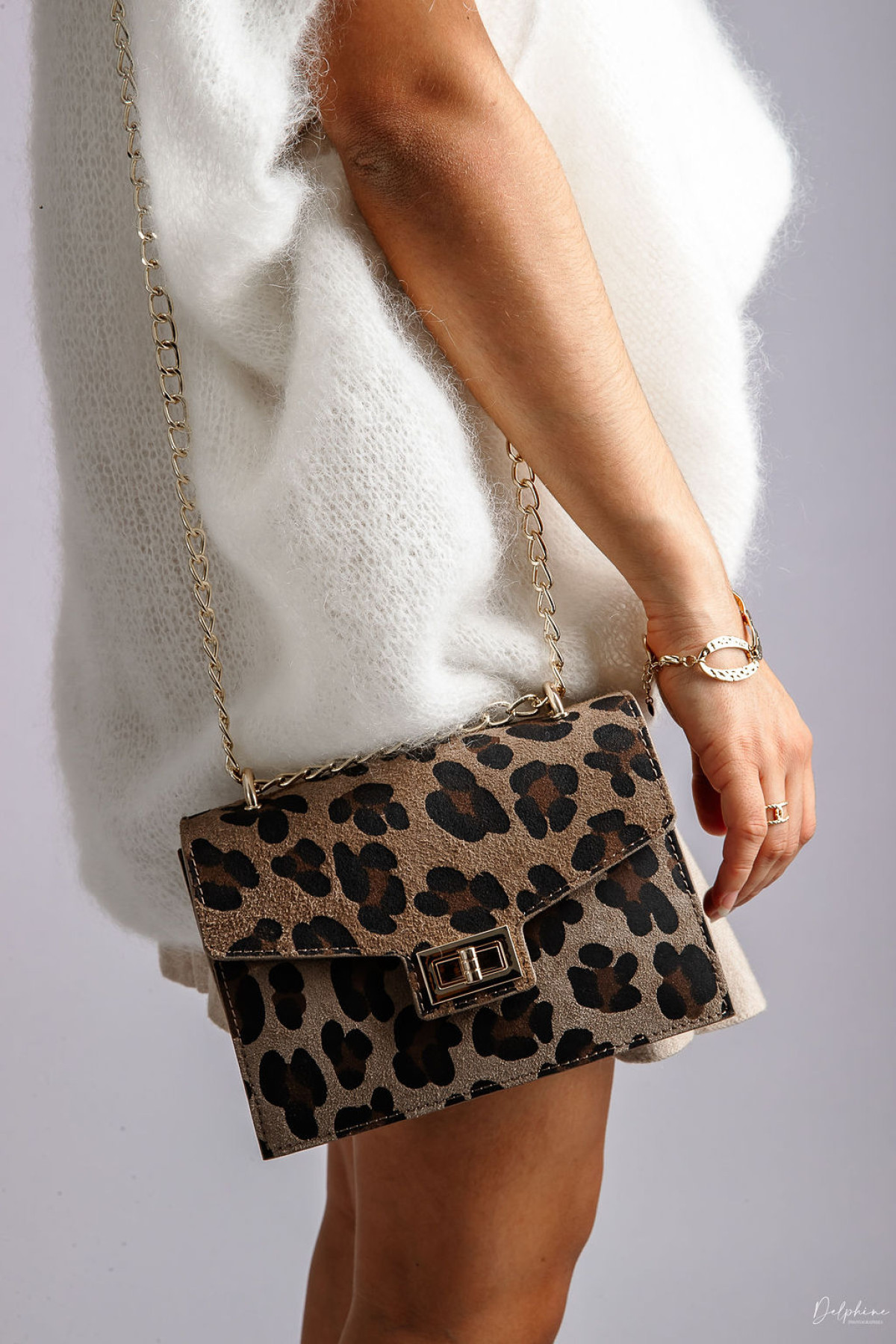 SAC LEOPARD GRIS 